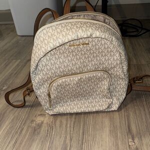 Michael Kors Beige Backpack